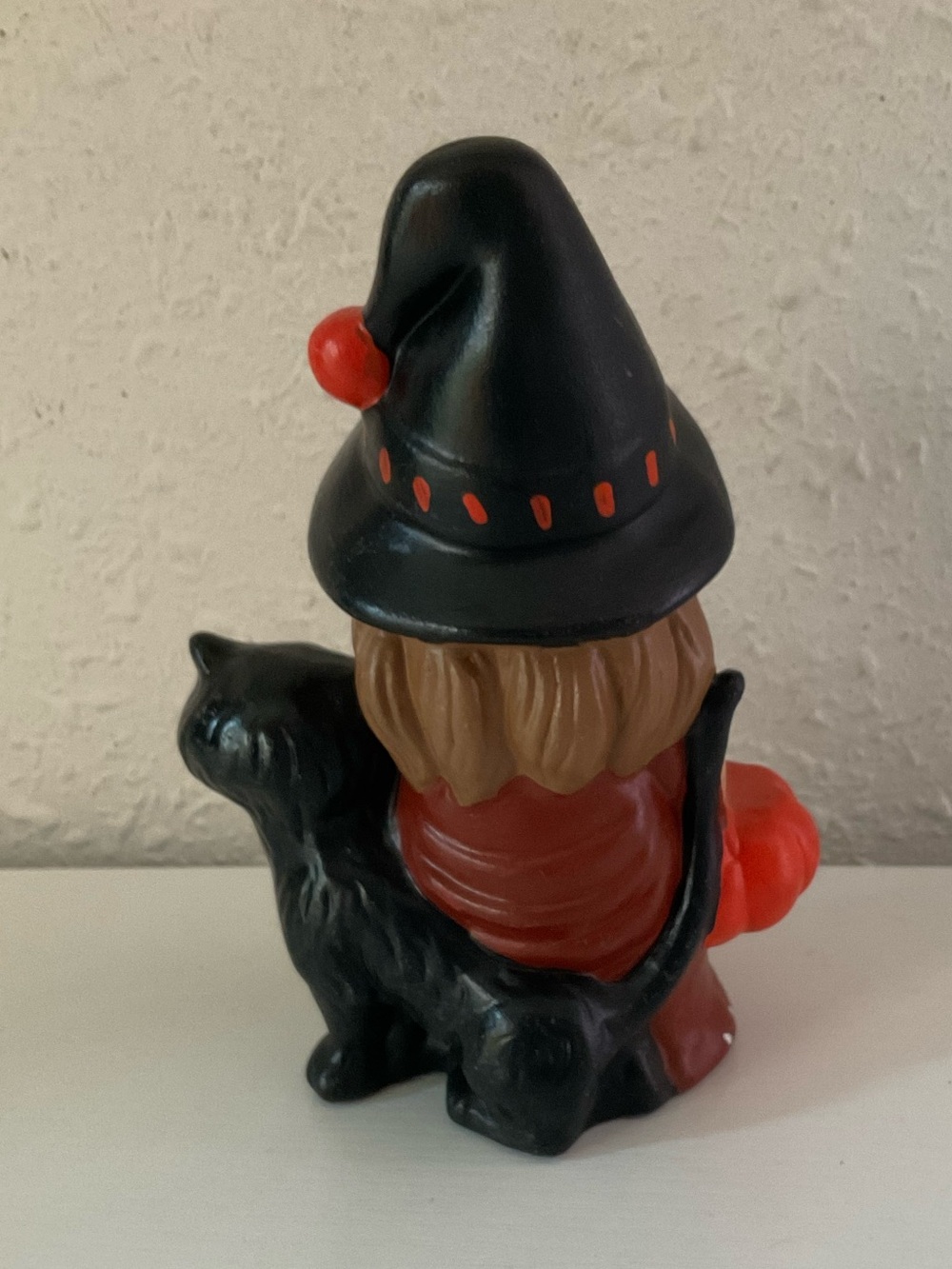 Vintage Halloween Witch Pumpkin Cat Ceramic - Picture 2 of 4